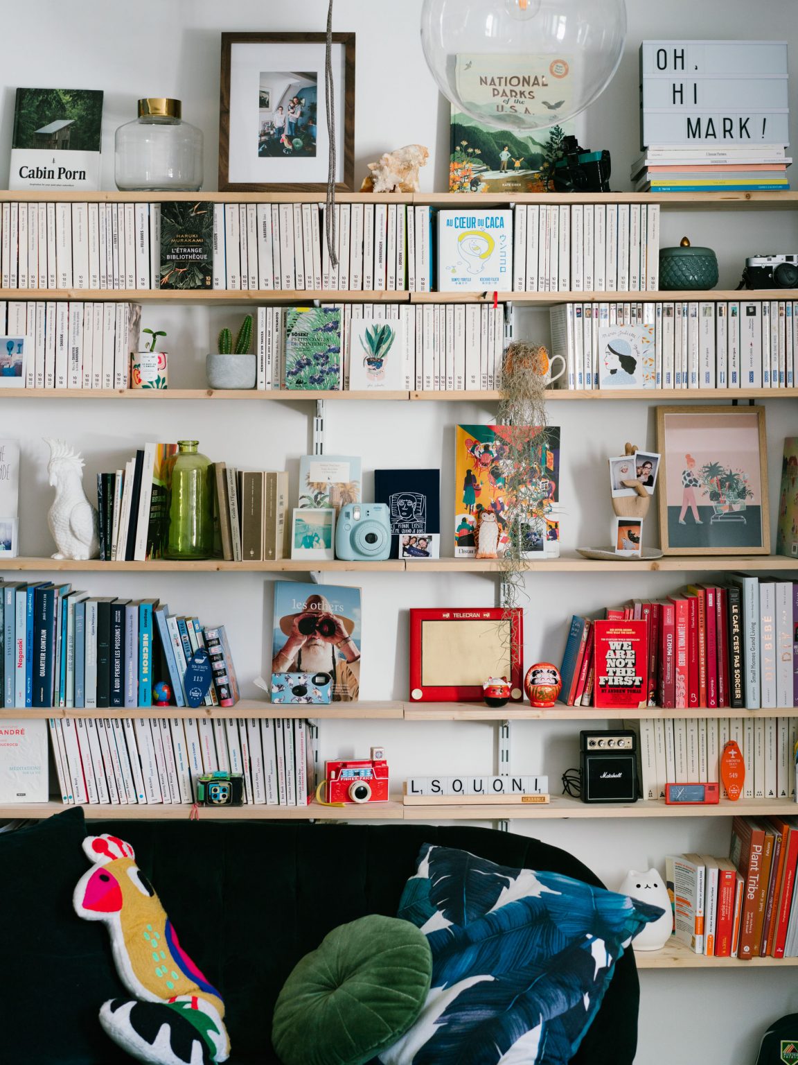 bureau crémaillère étagères - bibliothèque DIY