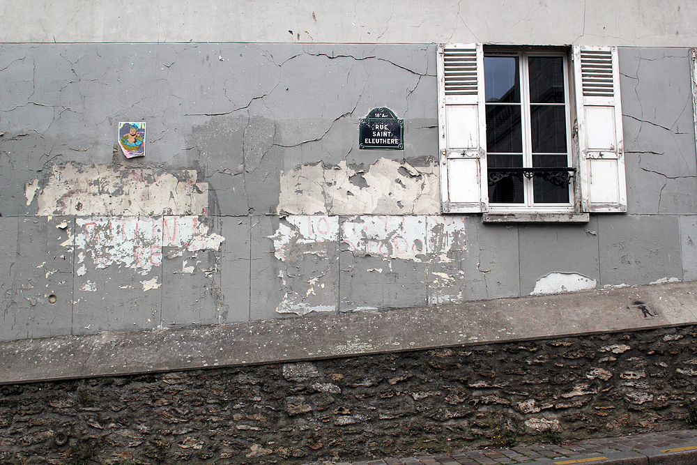 Affichette à Montmartre