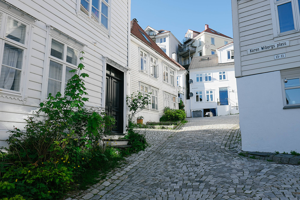 bergen maisons blanches