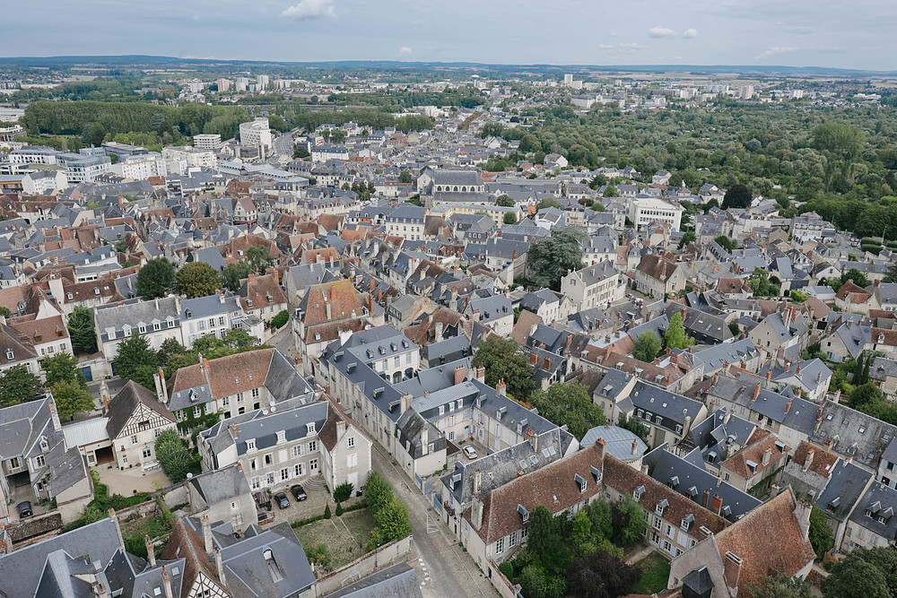 vue sur bourges depuis la tour beurre