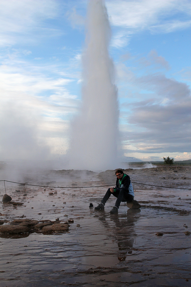 Geyser en éruption