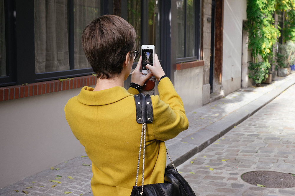 veste kitsuné jaune