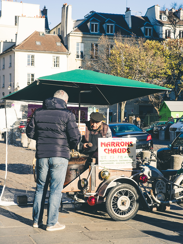 vendeur de marrons saint germain des prés