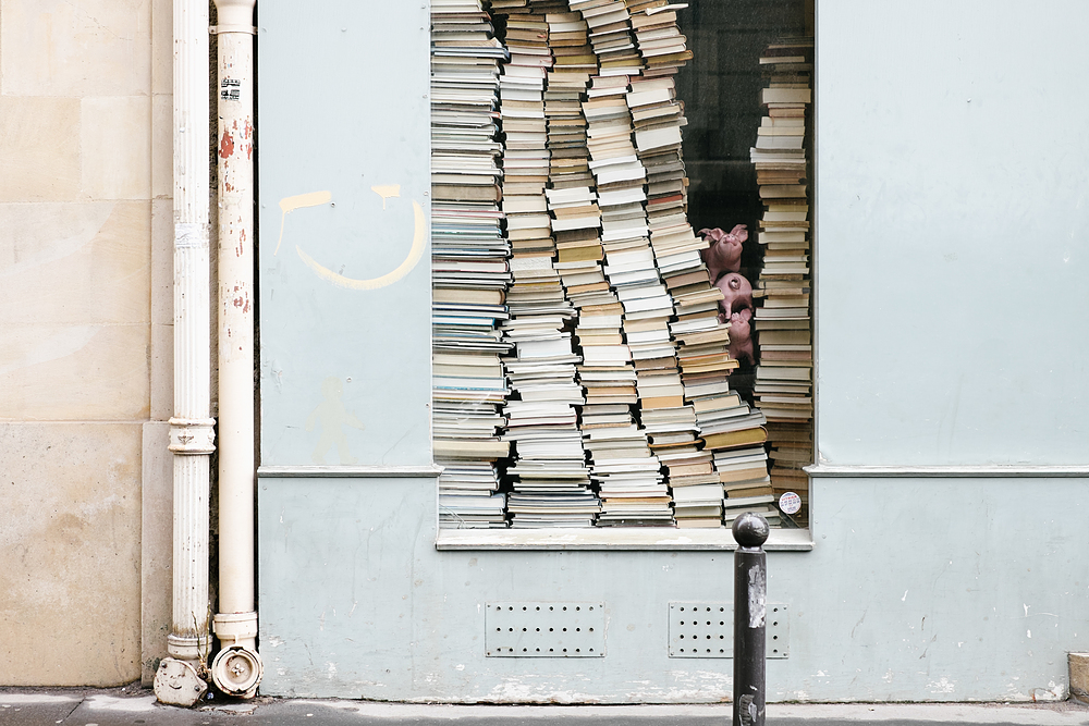 pile de livres galerie vivienne