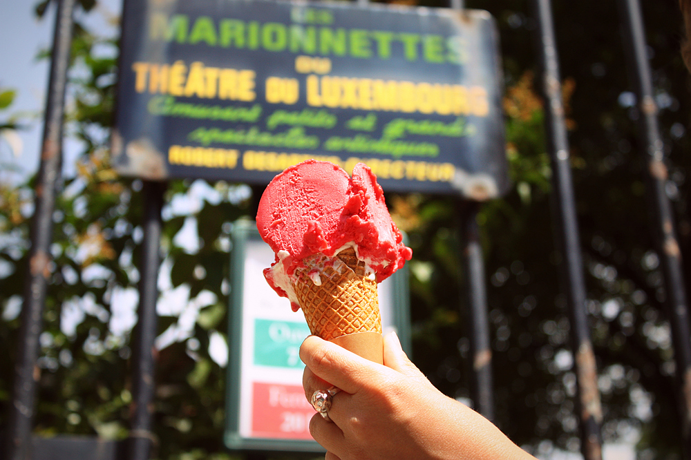 glace amorino framboise vanille