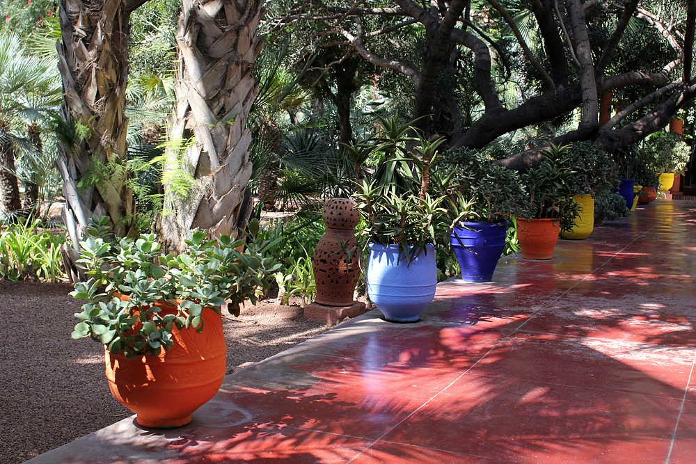 Jardin Majorelle - pots de couleur