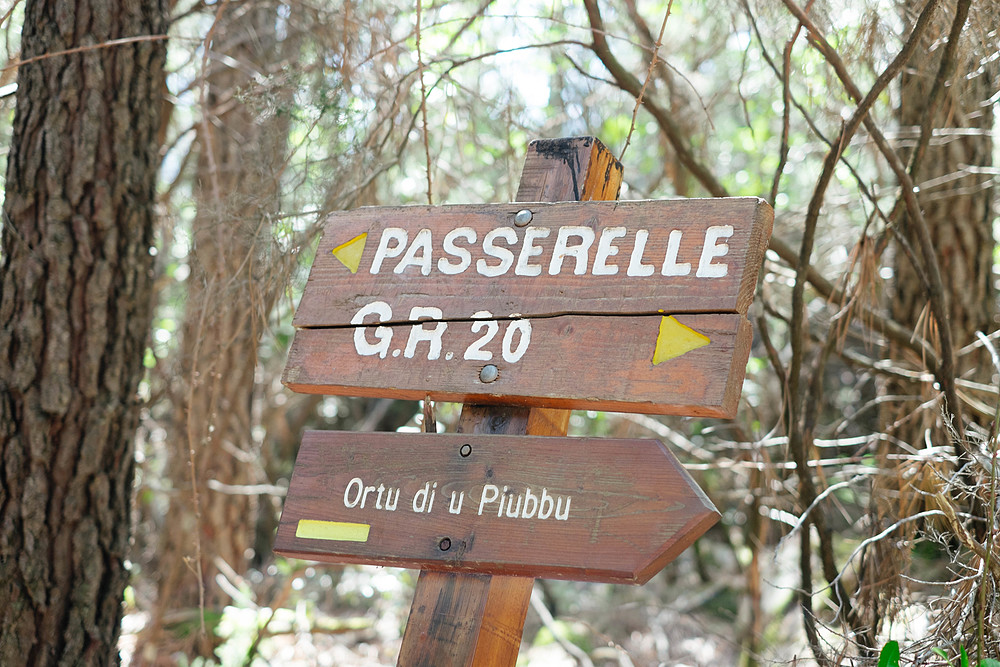 panneau du GR20 bonifatu