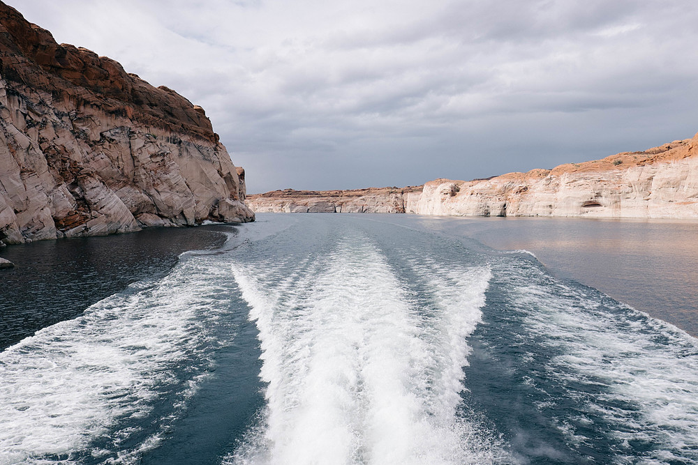 lac powell en bateau