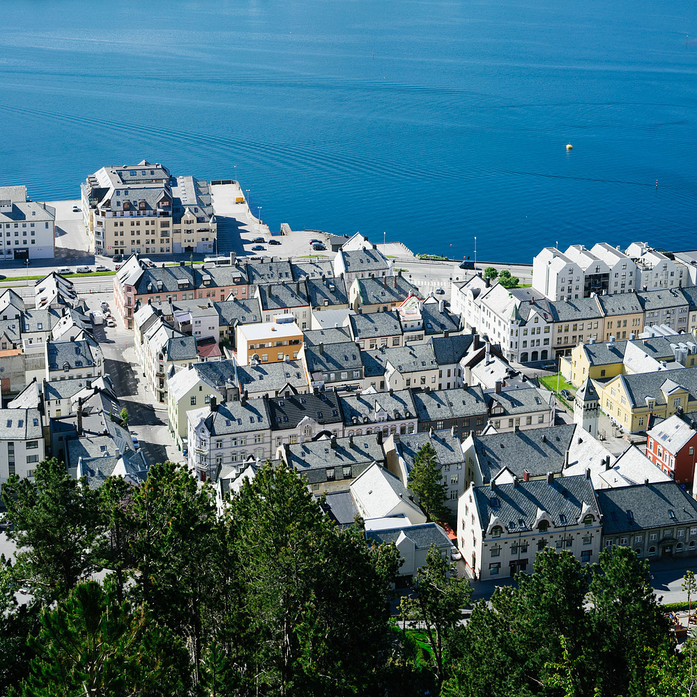 vue d'en haut alesund