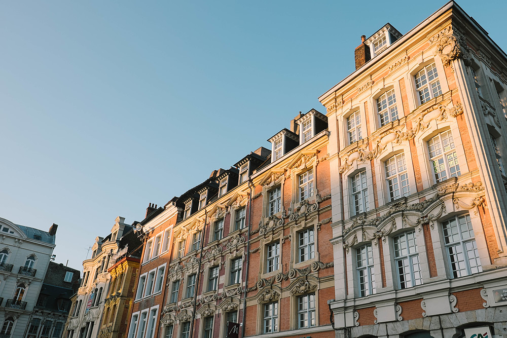 grand place lille coucher de soleil