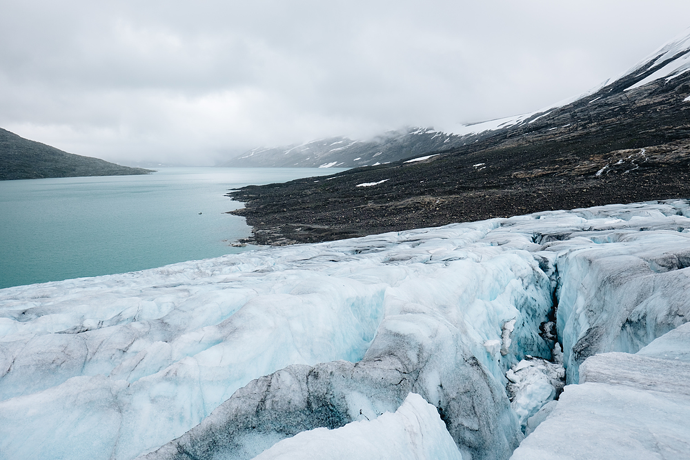 Marche sur glacier en norvège