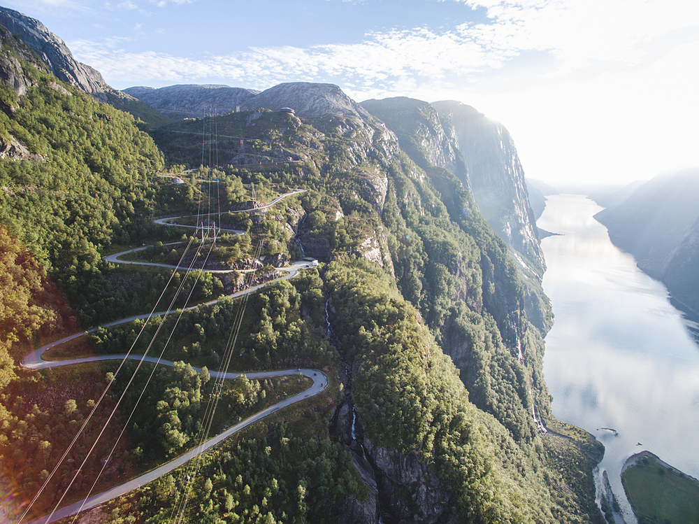 route en lacets norvège