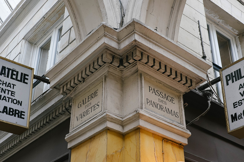 passage des panoramas plaque de rue