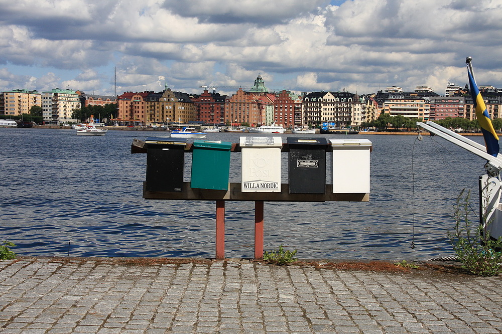 boîtes aux lettres port stockholm suède