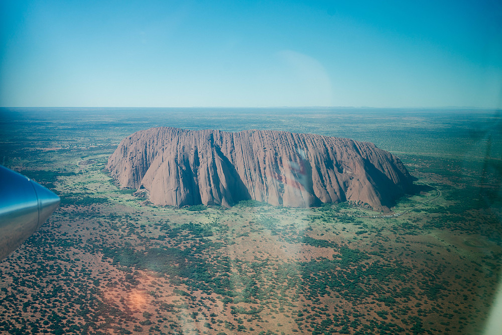 uluru vue d'avion