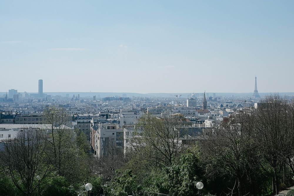 vue depuis le parc de belleville