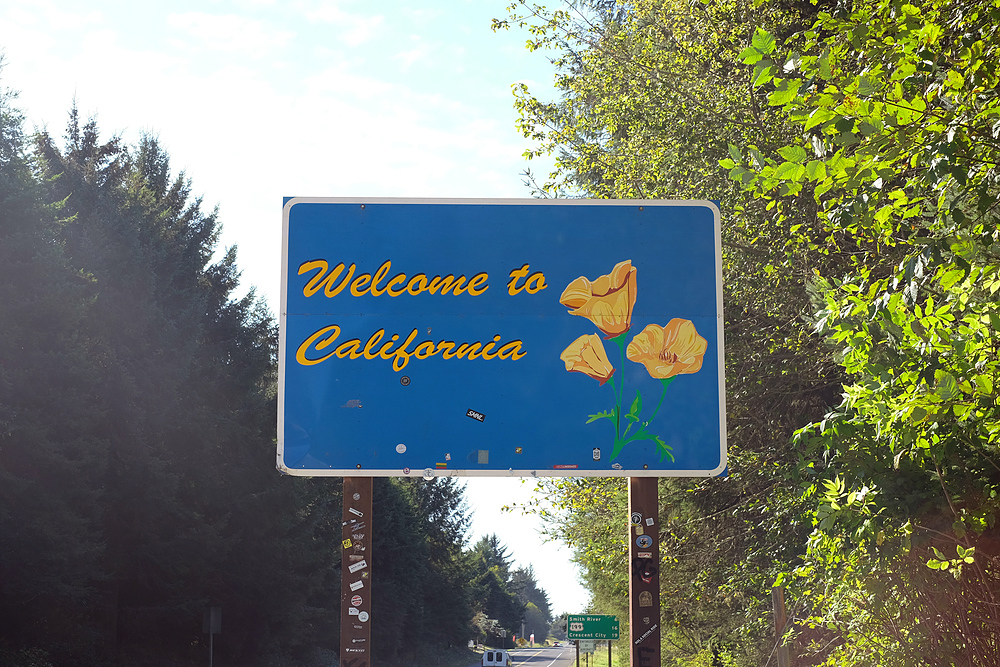 welcome to california panneau