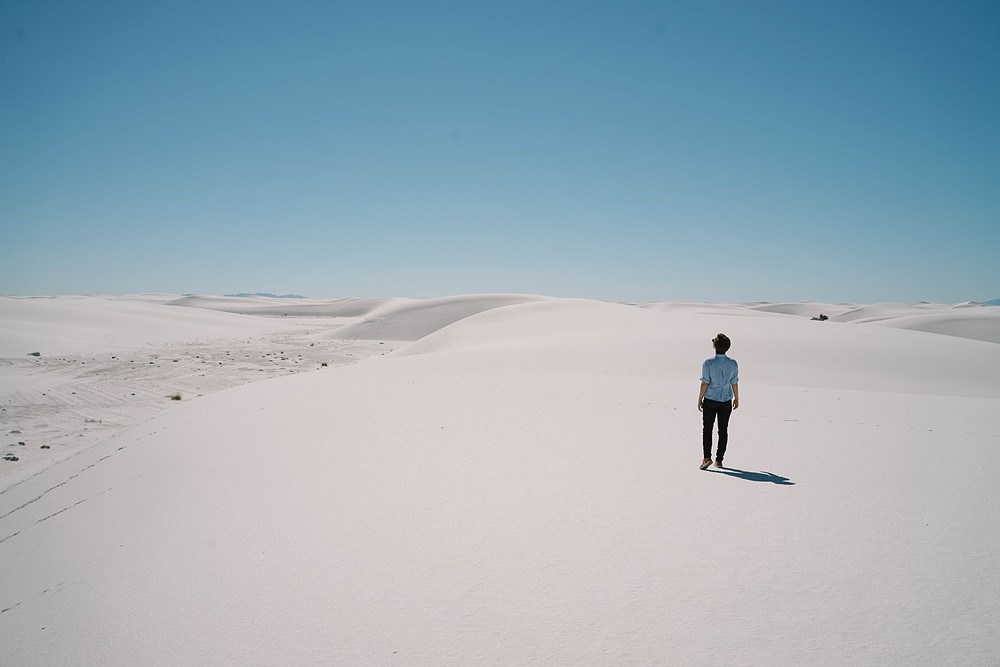 white sands